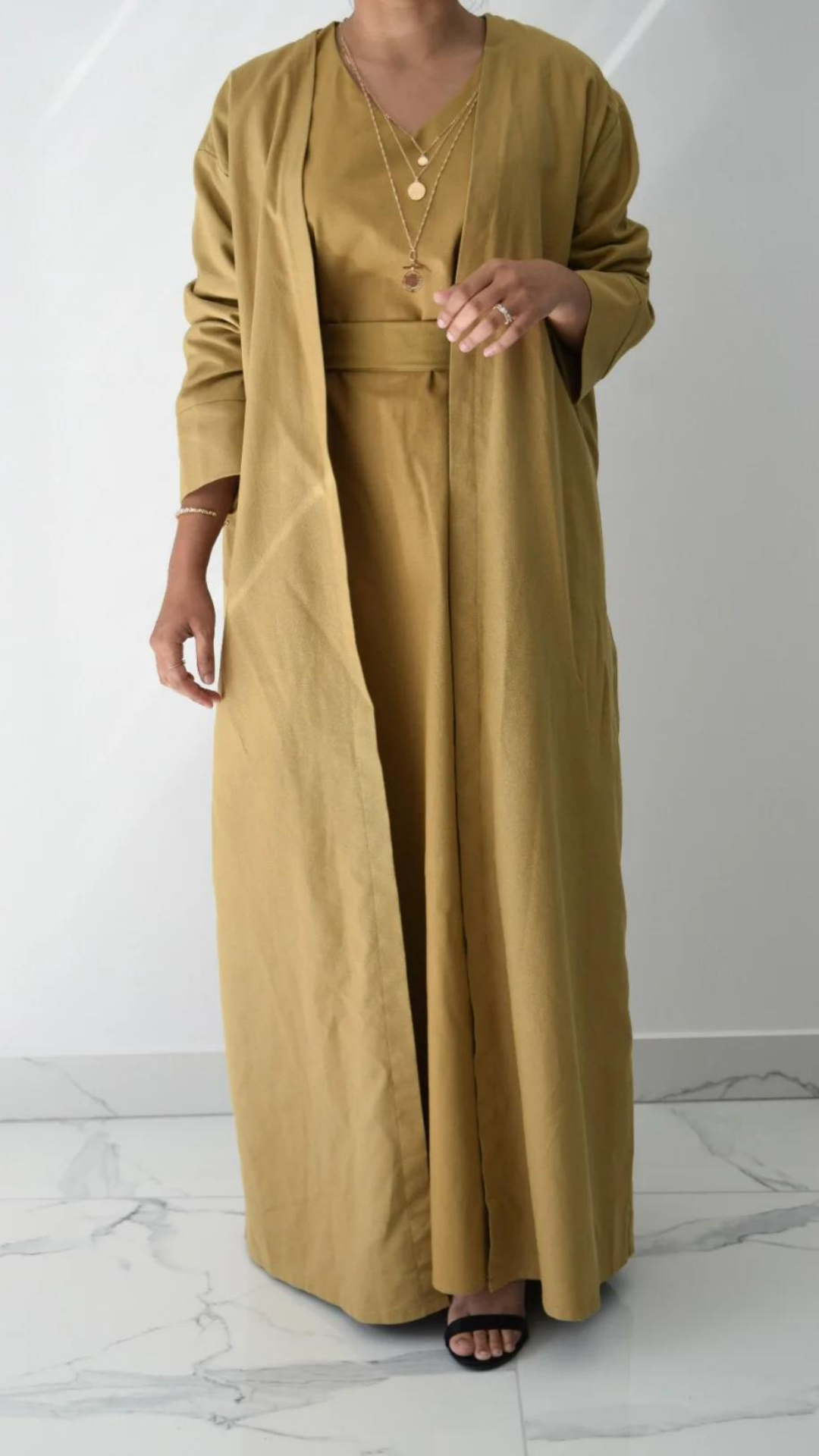 Royal Linen Blend Abaya Jacket