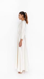 Ivory Flare Satin Dress